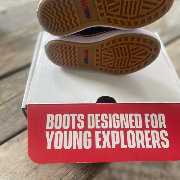 XTRATUF Kids Navy and Red Rain Boots - Picture 3 of 4